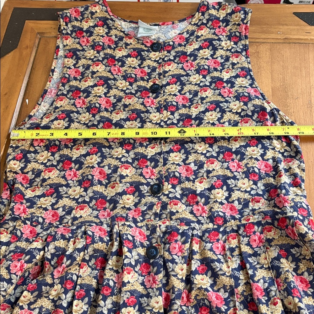 Laura Ashley Blue and Pink Floral Midi Dress Size 10 - Picture 9 of 16